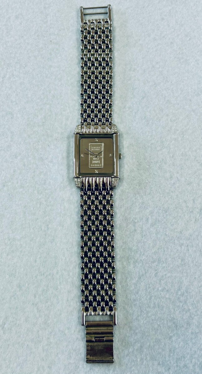 クレディスイス プラチナインゴット FINE メンズ 腕時計 稼動 プラチナ999.9の画像3