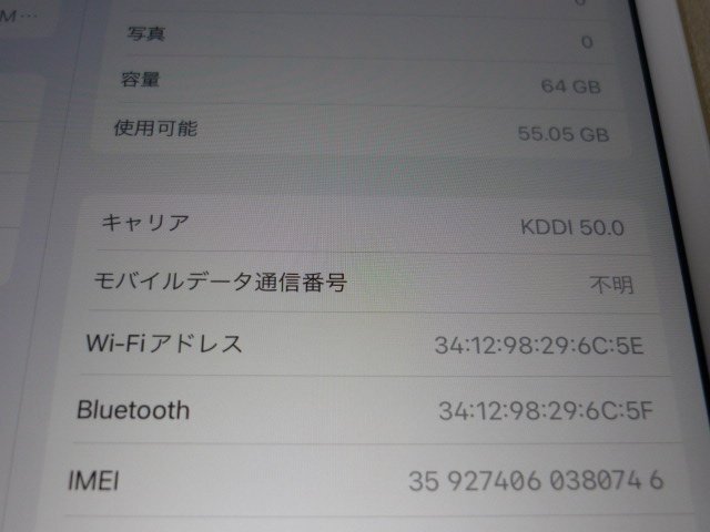 美品 docomo Apple iPad mini 4 ゴールド 64GB MK752J/A 制限〇 Wi-Fi+Cellular 即決送料無料_画像5