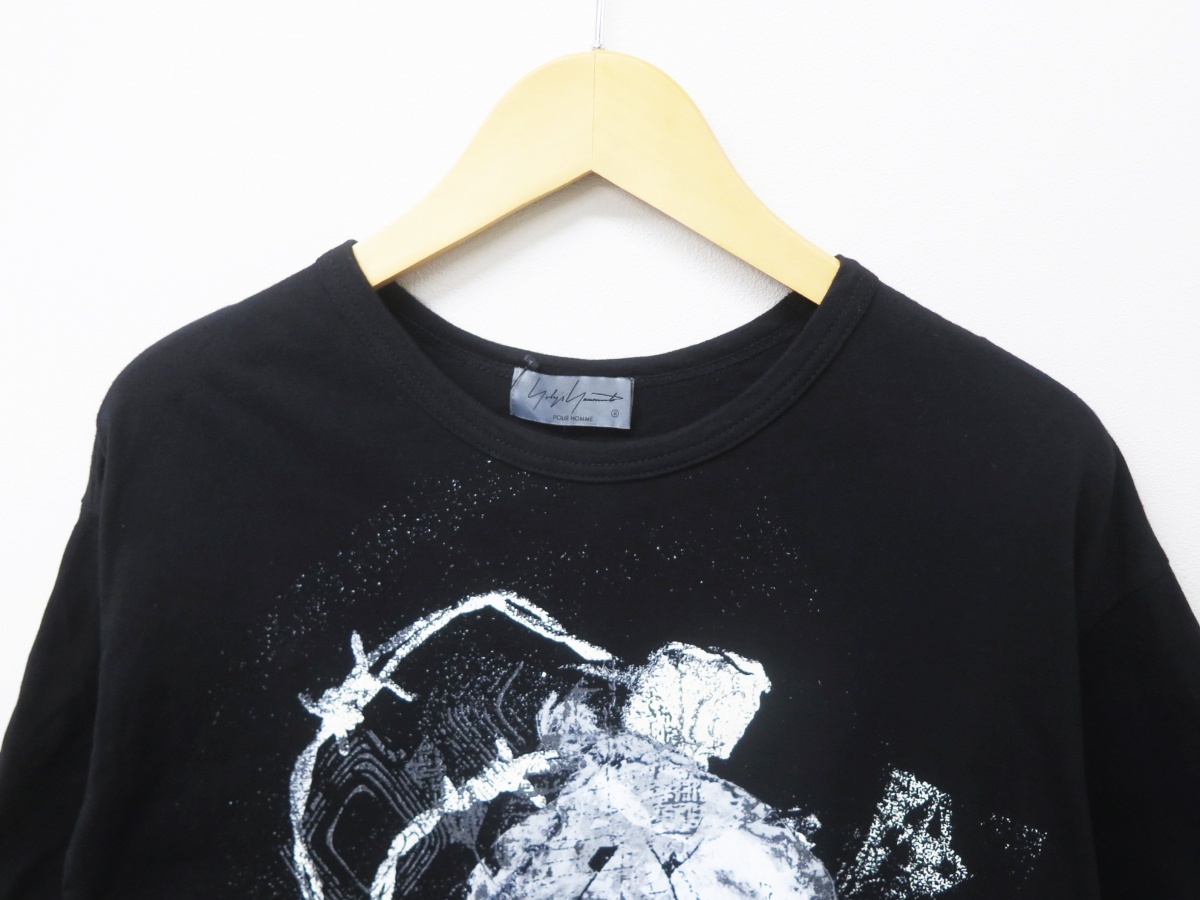 Yohji Yamamoto POUR HOMME ヨウジヤマモトプールオム HZ-T72-097 23SS 顔料 PT 半袖 B Tシャツ　美品_画像3