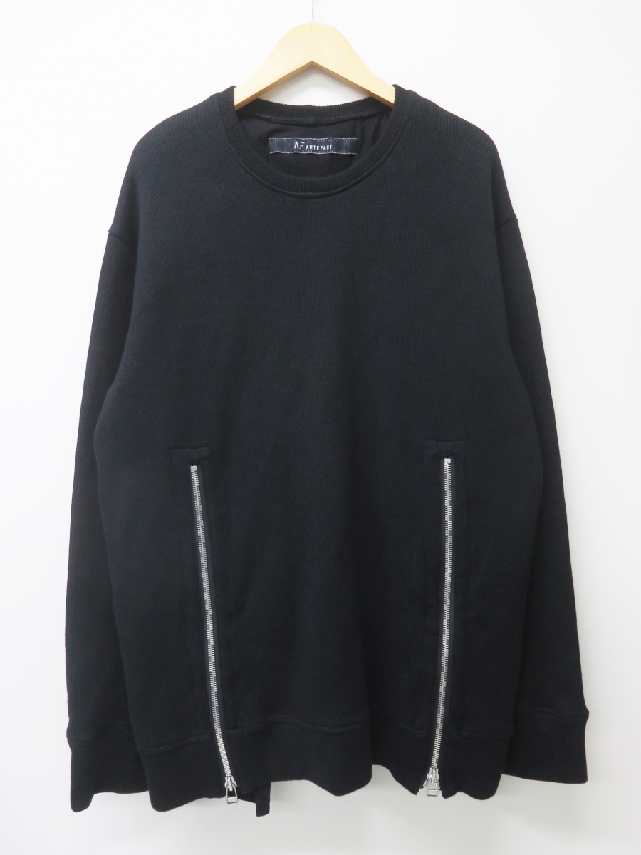 A.F ARTEFACT エーエフアーティファクト Layered Zip Pullover コットンニット　美品