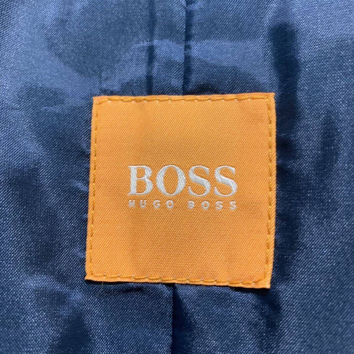 【希少・XXL相当】ヒューゴボス HUGO BOSS デニム テーラードジャケット ヴィンテージ ビンテージ加工 LL ゆったり メンズ 54 ダメージ 