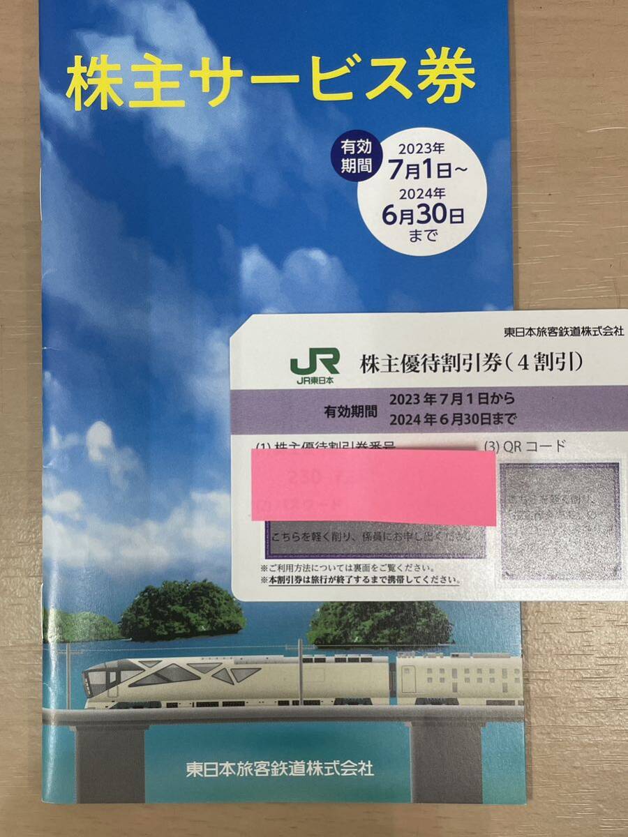 【送料無料/普通郵便】JR東日本 株主優待 2024年6月30日　1枚　株主サービス券 ※10〜18時番号通知可能　落札時メッセージください_画像1