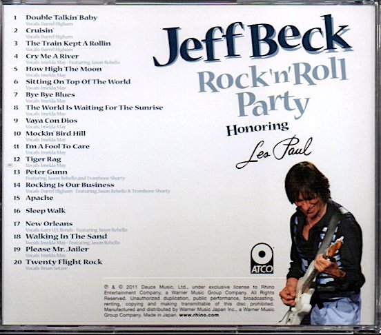 ジェフ・ベック/Jeff Beck「ライヴ・アット・イリディウム～レス・ポール・トリビュート/Rock 'n' Roll Party Honoring Les Paul」_画像2