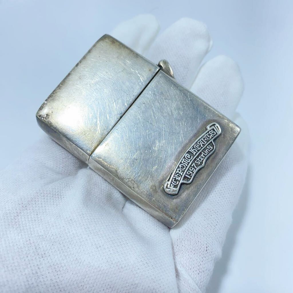 CHROME HEARTS ZIPPO old クロムハーツ ジッポー オールド 1997 sterling シルバー silver LIGHTER オイルライター クロス ヴィンテージの画像4