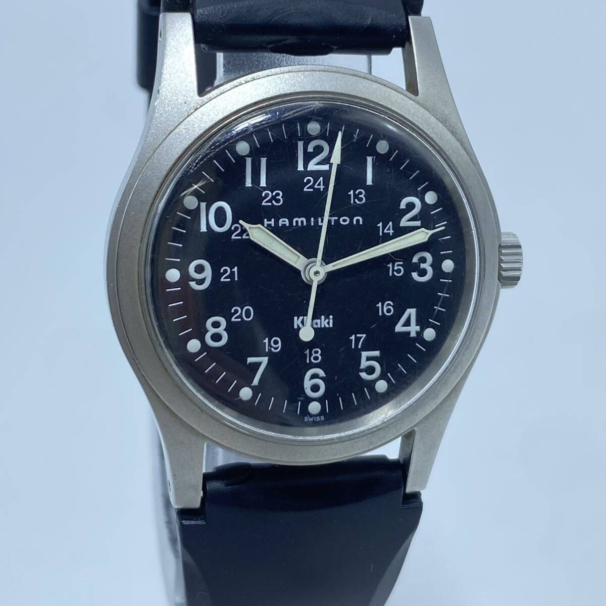 HAMILTON ハミルトン Khaki カーキ 9415A メンズ 腕時計 黒文字盤 クォーツ_画像5