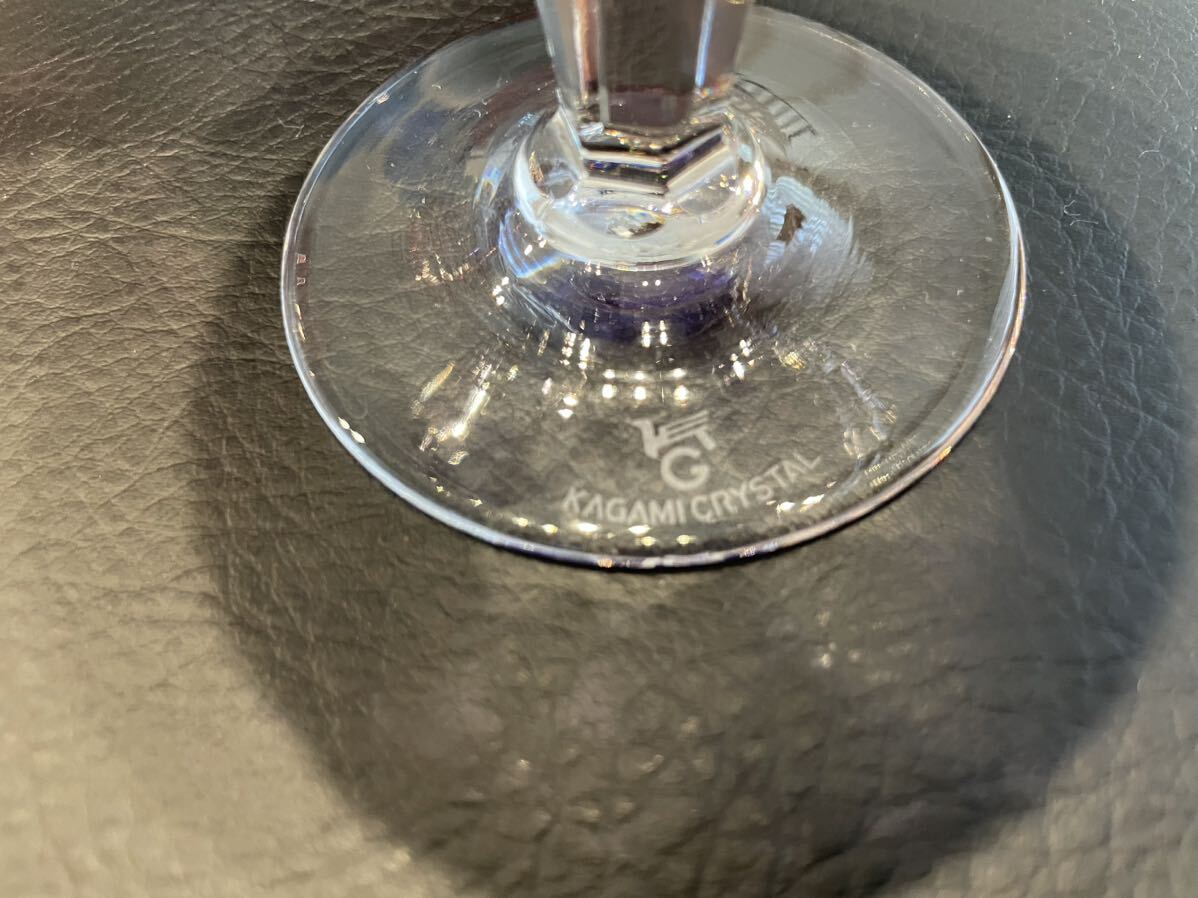 カガミクリスタル切子 CRYSTAL クリスタル ワイングラス５色セットの画像5