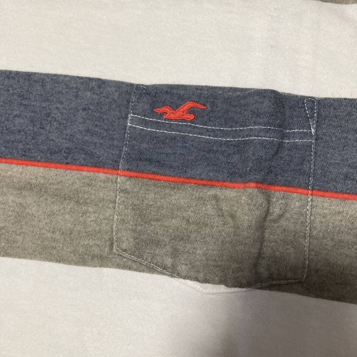 HOLLISTER 半袖 Tシャツ ボーダー ホリスター 胸ポケット