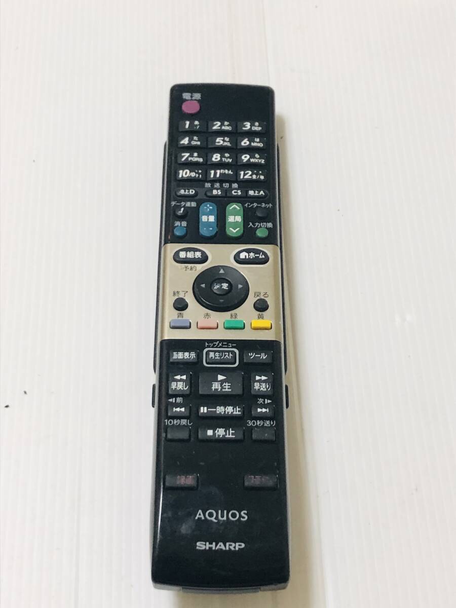 C 送料無料　SHARP AQUOS テレビ　LC-26DV7 LC-32DX3 LC-40DX3 LC-46DX3 LC-52DX3用リモコン GA863WJSA 動作品