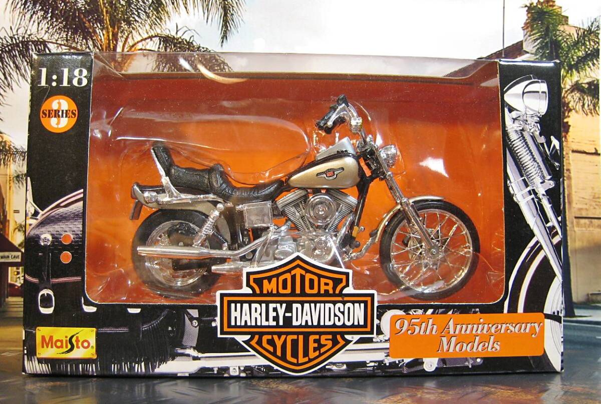 Maisto マイスト 1/18 Harley-Davidson ハーレー DYNA WIDE GLIDE ダイナ ワイドグライド 95th Anniversary Model 箱付_画像9