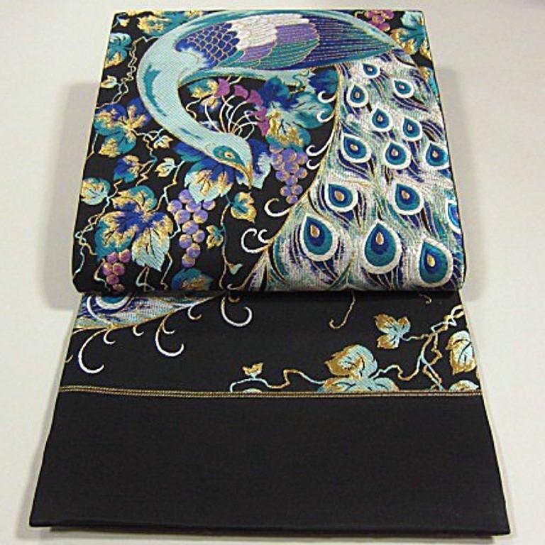 新品【御仕立上】 西陣織六通柄高級袋帯 ルイス・コンフォート・ティファニーの意匠 孔雀の画像1