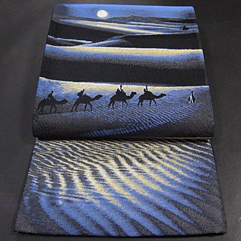 新品未仕立 西陣織袋帯 悠久の浪漫  月夜の砂漠シルクロード・オリエンタルの画像2