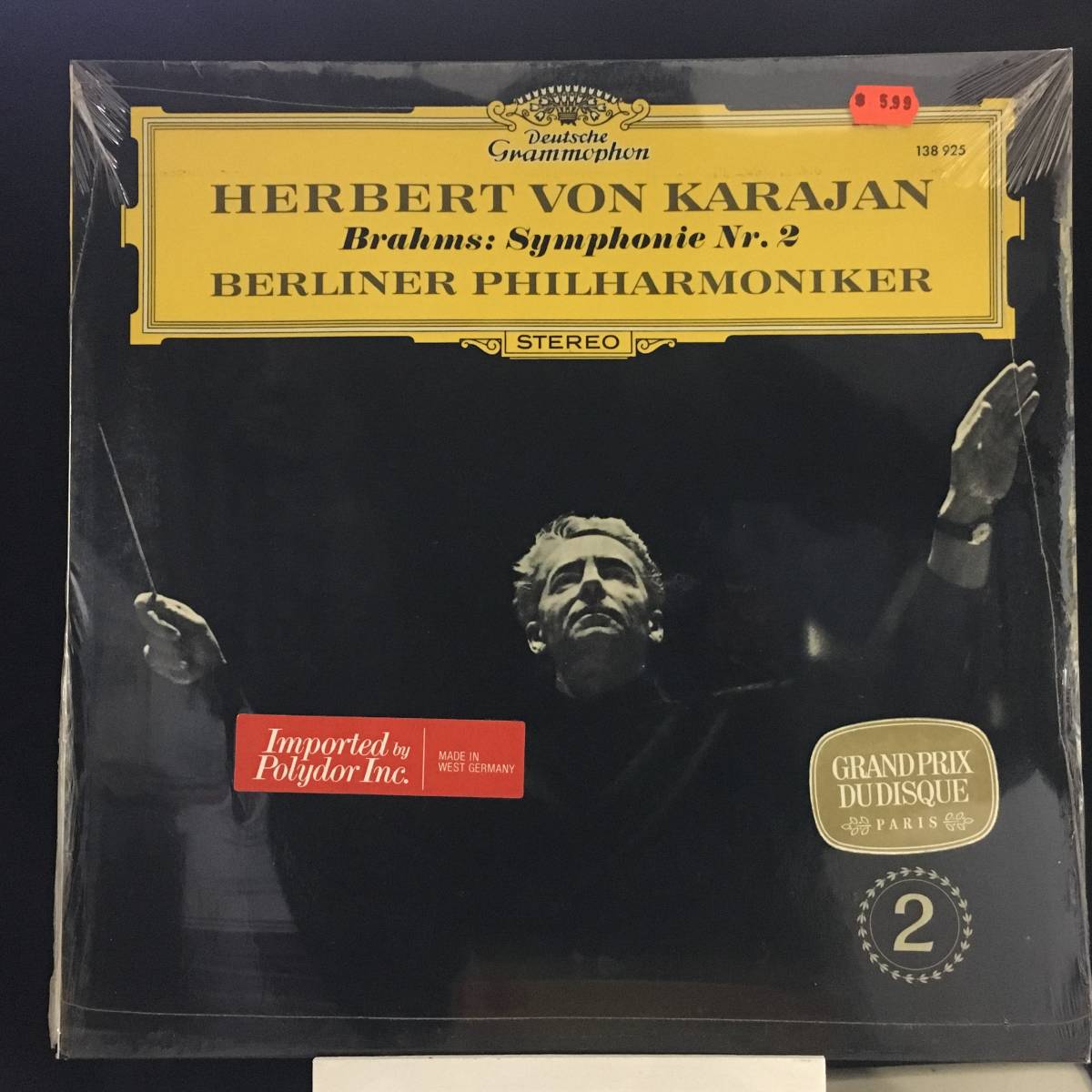 ◆新品未使用◆Brahms◆ Symphonie Nr.2 ◆ Herbert Von Karajan ◆ 独盤 Grammophon_画像1