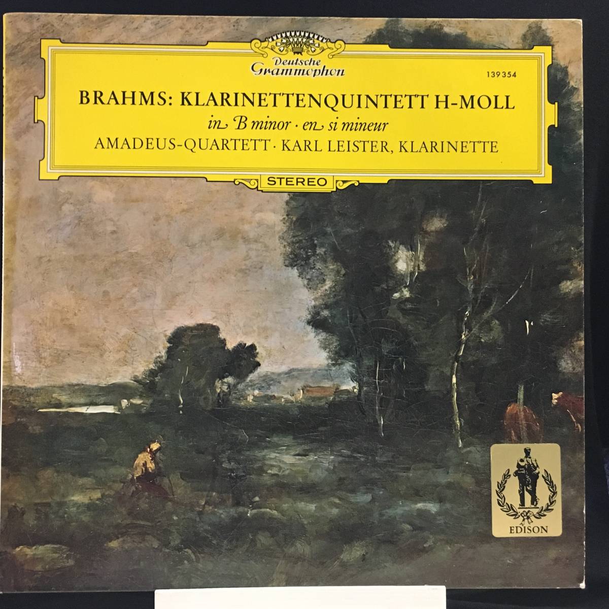 ◆ Brahms ◆ Amadeus Quartett ◆ Karl Leister, Klarinette ◆ 独盤 Grammophon _画像1