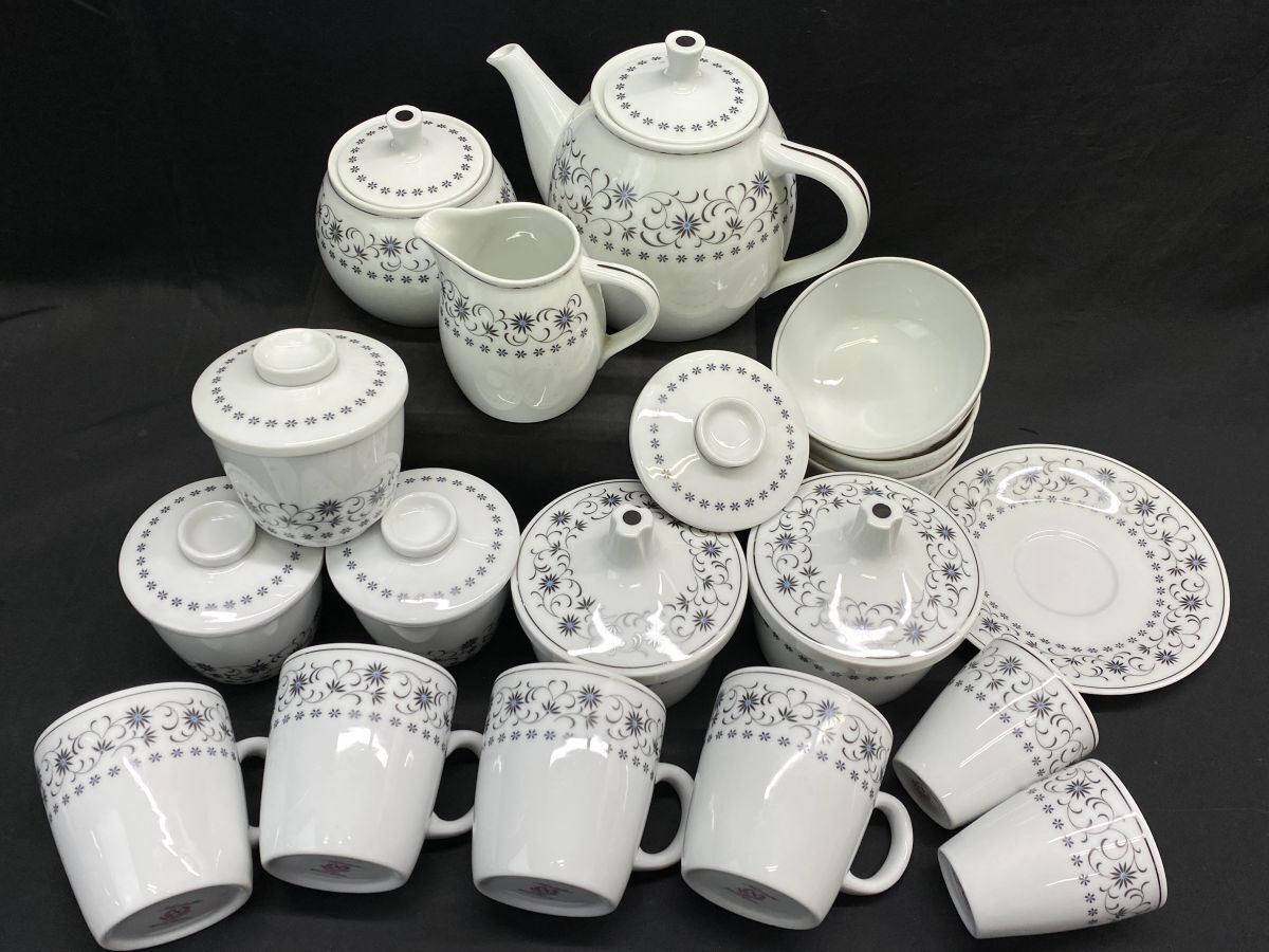 【E210】手渡し可 Noritake ノリタケ シルバークイーン ティーセット カップ 小皿 ポット 湯呑みなど 18点 まとめ売り ブランド食器の画像1