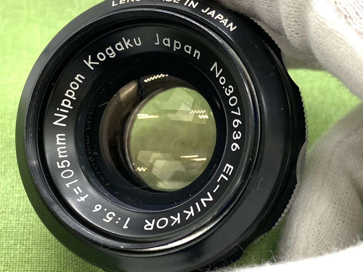 【E235】Nikon/ニコン EL-Nikkor F=105mm 1:5.6 カメラ レンズ 希少品 昭和 レトロ bの画像4