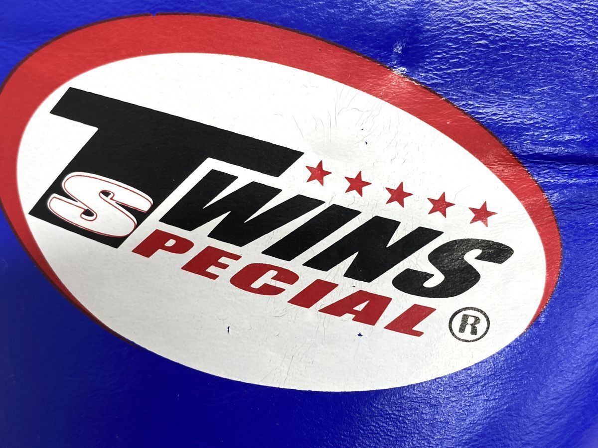 【E342】美品 TWINS SPECIALS ツインズ ボクシンググローブ 12oz ブルー 青色の画像3
