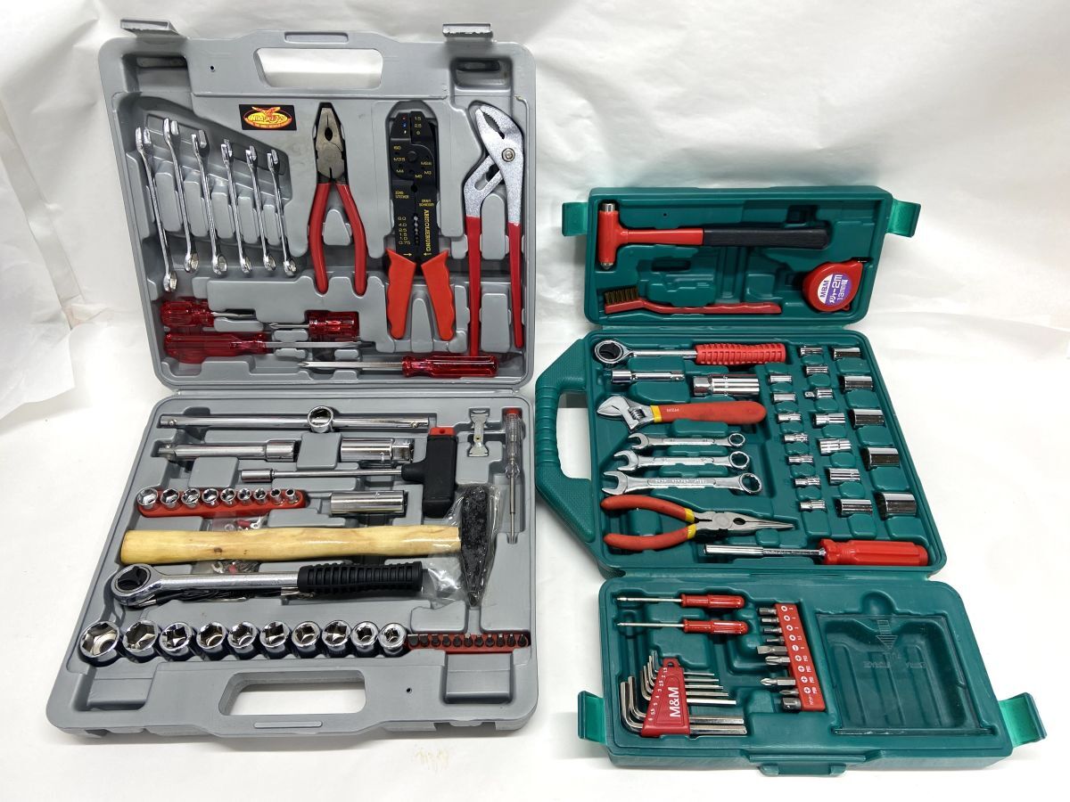 [E463] прекрасный товар набор инструментов / набор инструментов 2 коробка с футляром DIY и т.п. . Driver ключ Hammer плоскогубцы и т.п. 
