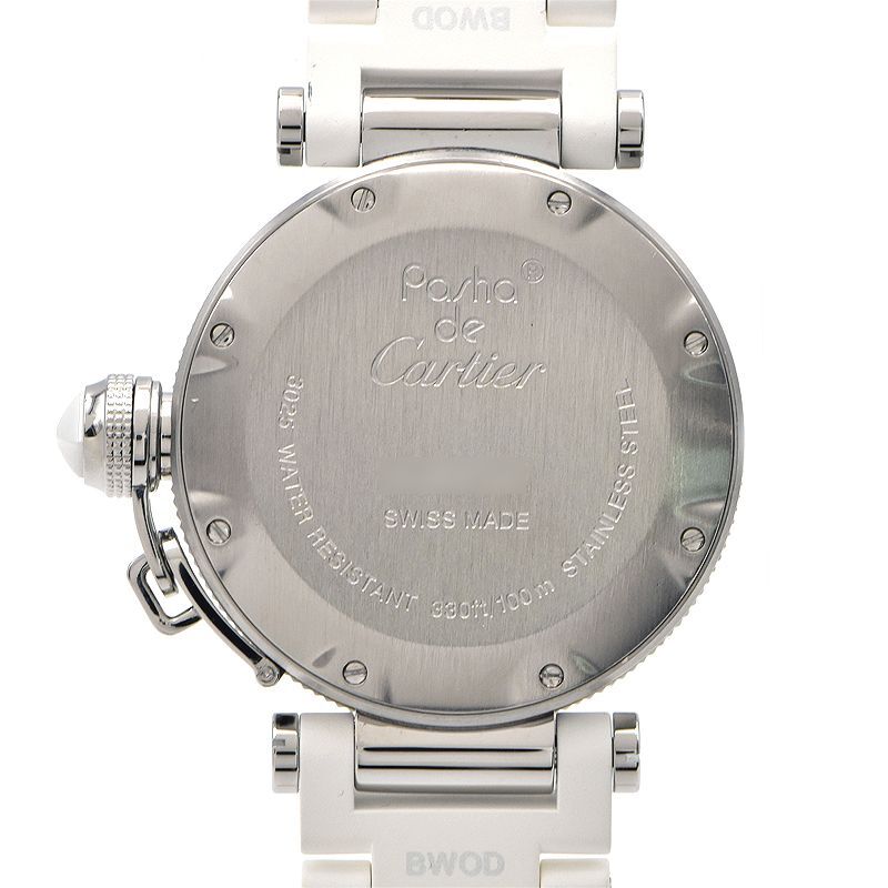 [3 year guarantee ] Cartier lady's pa chassis timer reti- watch W3140002 silver rubber belt quarts wristwatch used free shipping 