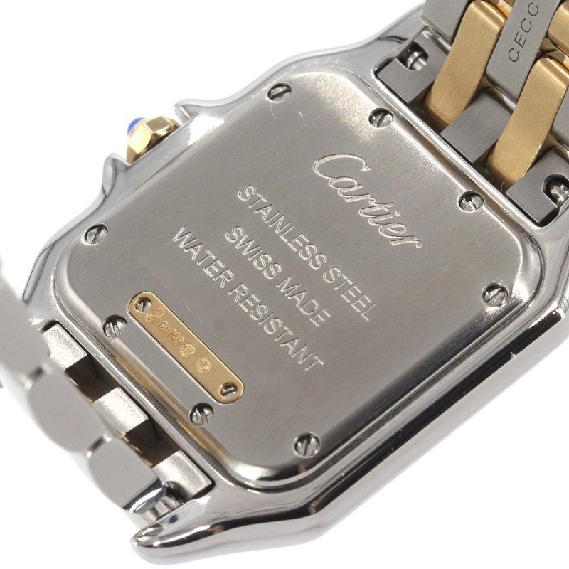 [3 год гарантия ] Cartier женский Panthere de Cartier часы MM W2PN0007 K18YG SS серебряный циферблат кварц наручные часы б/у бесплатная доставка 