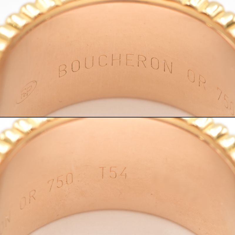  Boucheron cattle Classic кольцо Large бриллиант #54 14 номер JRG00623 K18YG K18PG K18WG Brown PVD 4 low б/у бесплатная доставка 