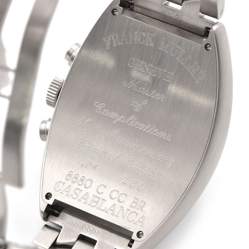 [3年保証] フランクミュラー メンズ カサブランカ 8880CCCBR クロノグラフ 10周年記念モデル ブラック 黒 自動巻き 腕時計 中古 送料無料_画像5