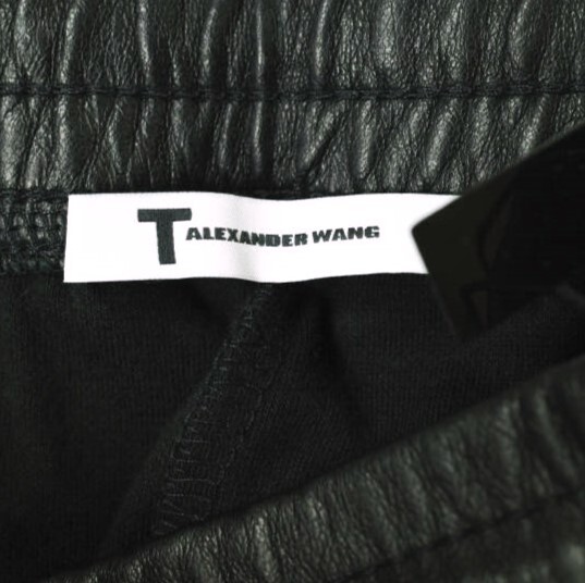 新品 T by ALEXANDER WANG アレキサンダーワン ウエストレザー イージーショートパンツ 401806P14 XS Black 定価29,700円 ショーツ g12806_画像4