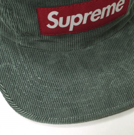 新品 SUPREME シュプリーム 23AW Corduroy Camp Cap コーデュロイキャンプキャップ Grey WEEK9 ボックスロゴ ジェットキャップ 帽子 s18585_画像5