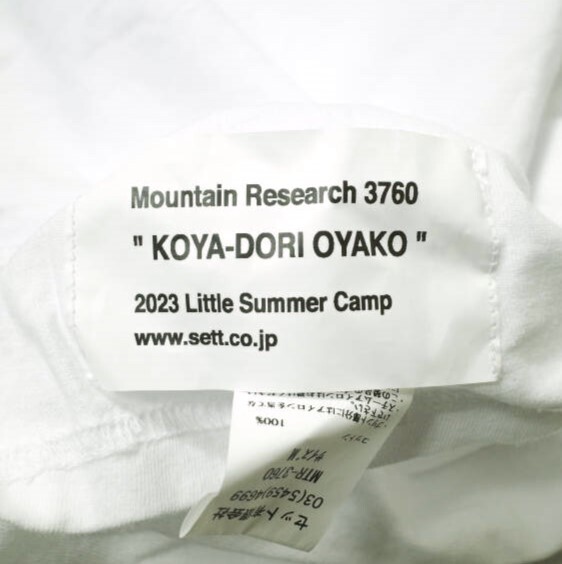 MOUNTAIN RESEARCH mountain li search 23SS KOYA-DORI OYAKO small shop bird parent . T-shirt MTR-3760 M WHITE short sleeves tops g16483