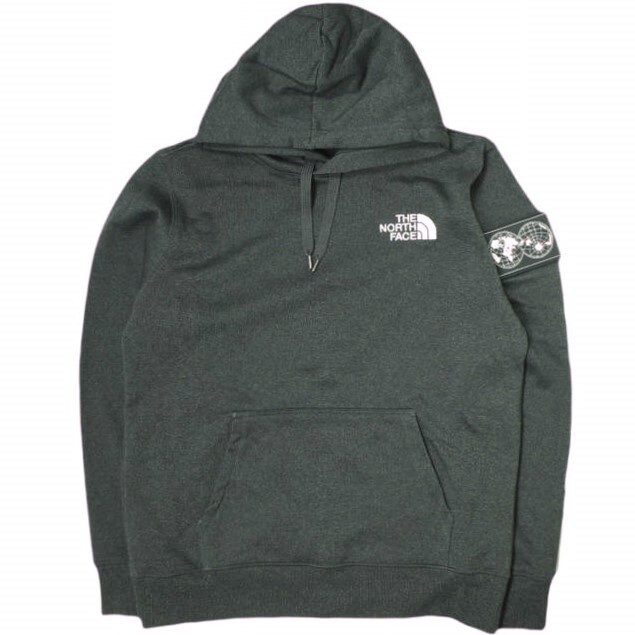 新品 THE NORTH FACE ザ・ノースフェイス 海外限定 LOGO 7SE PULLOVER HOODIE スウェットプルオーバーパーカー NF0A3X8S M グレー g16282