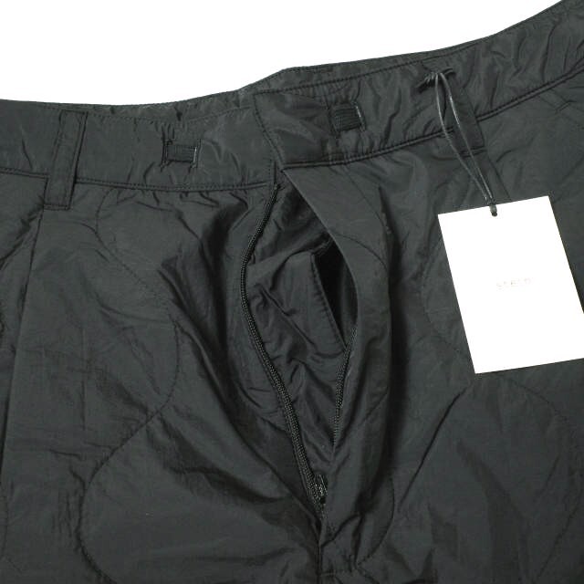 新品 stein シュタイン 21AW 日本製 Quilted One Tuck Trousers キルティング1タックトラウザーズ ST.291 S BLACK パンツ ボトムス g12798_画像6