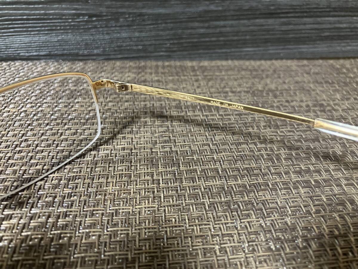 トリプル銀座にて購入 本物 金無垢 メガネ K18 市場流通量の圧倒的に少ないモデル イエローゴールド ナイロール 眼鏡 サングラス 老眼鏡の画像6