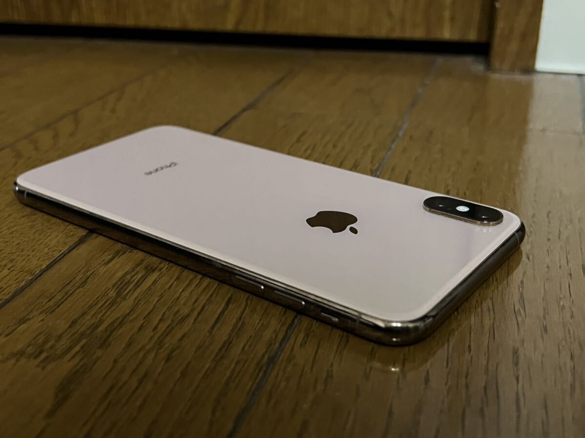 Apple iPhoneXs MAX 256GB ゴールド SIMフリー 最大容量89% ★ガラス割れあり★の画像6