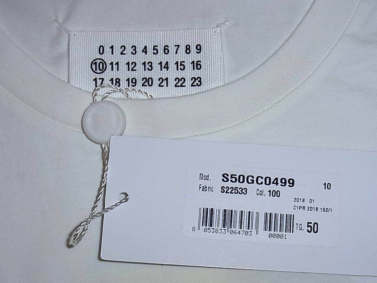 未使用 タグ付きMaison Margielaメゾンマルジェラ STEREOTYPE ステレオタイプ サイズ50 半袖 クルーネック 白 Tシャツ カットソー トップス_画像4
