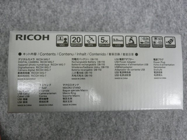 @[ unused goods ] Ricoh RICHO digital camera WG-7 black waterproof dustproof compact digital camera 