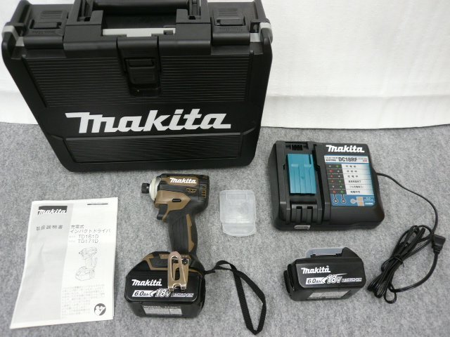 @【未使用品】 マキタ 充電式インパクトドライバ TD171DRGX AB オーセンティックブラウン 18V 6.0Ah バッテリ2本・充電器・ケース付_画像1