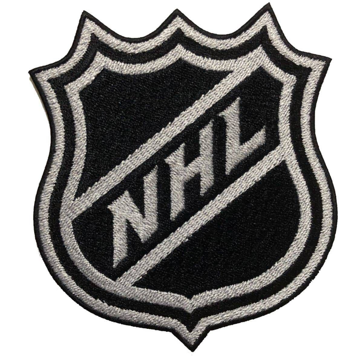 NHL ロゴ ワッペン 黒×白の画像1
