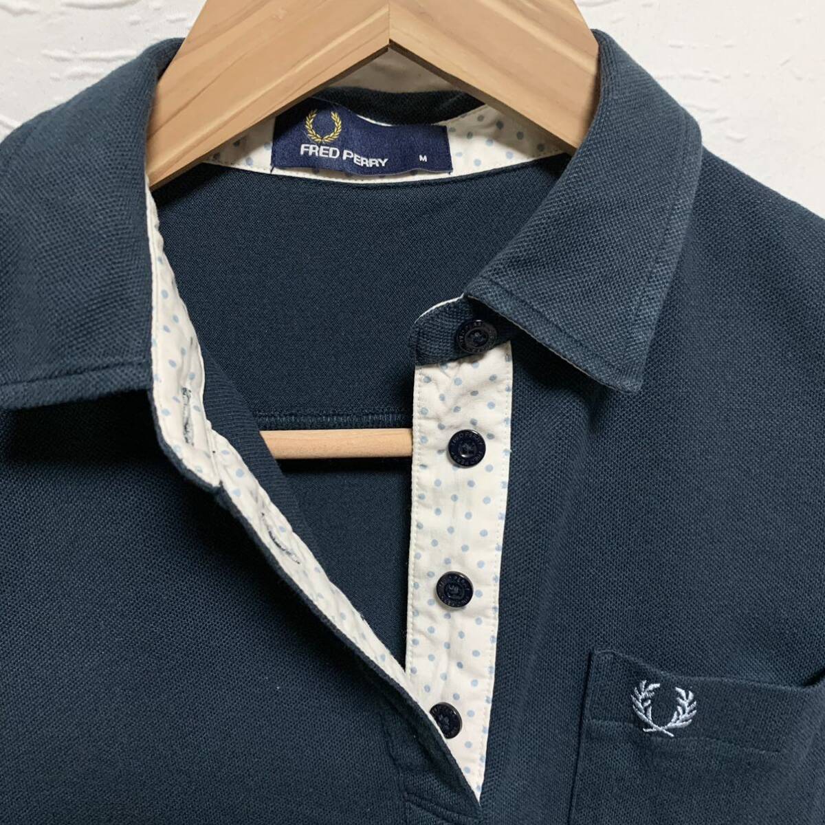 FRED PERRY フレッドペリー ポロシャツ ネイビー Mの画像5