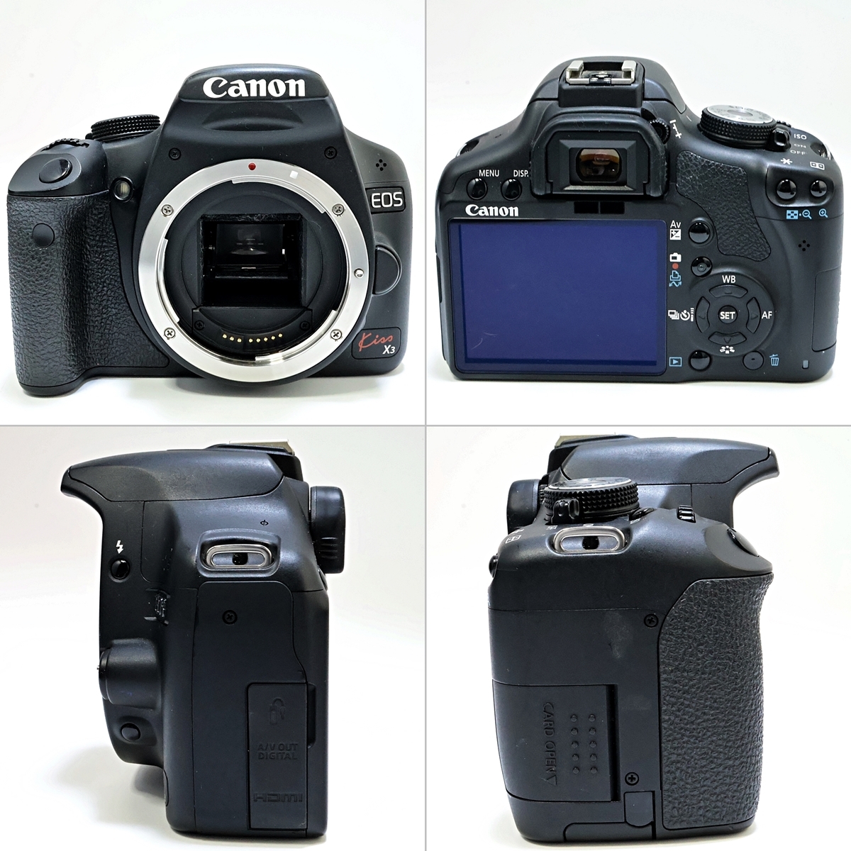 Canon EOS Kiss X3 + ZOOM LENS EF-S 18-55mm 1:3.5-5.6 IS キャノン デジタル一眼レフカメラ レンズ 難有 説明書 箱付き 007FAZFI14_画像2