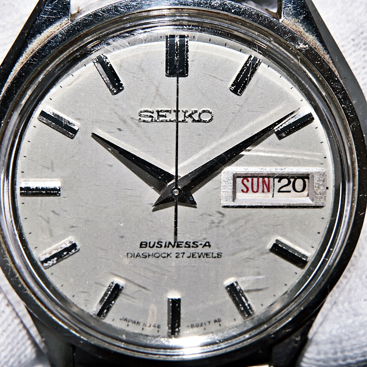 SEIKO BUSINESS-A 8346-8000 27石 セイコー ビジネスエース デイデイト メンズ 自動巻き 腕時計 難有り 004FUZFI53_画像4