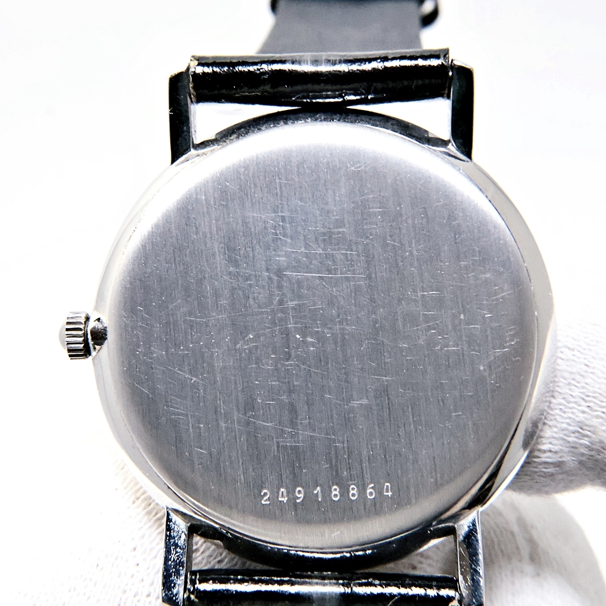 LONGINES ロンジン メンズ クォーツ 腕時計 2針 シルバー文字盤 純正ベルト 003FCZFI57の画像3