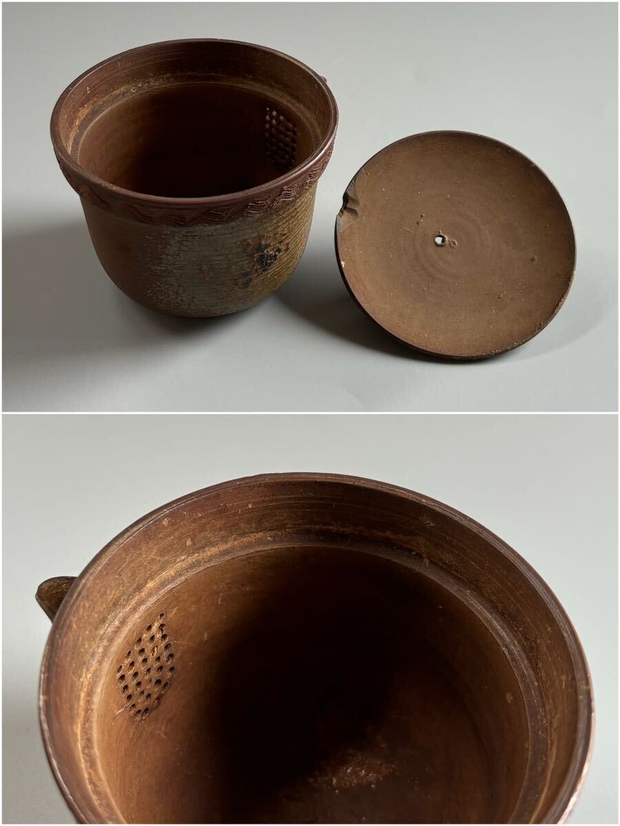 [.]. tea utensils Bizen . bamboo mountain . bin small teapot tea utensils 
