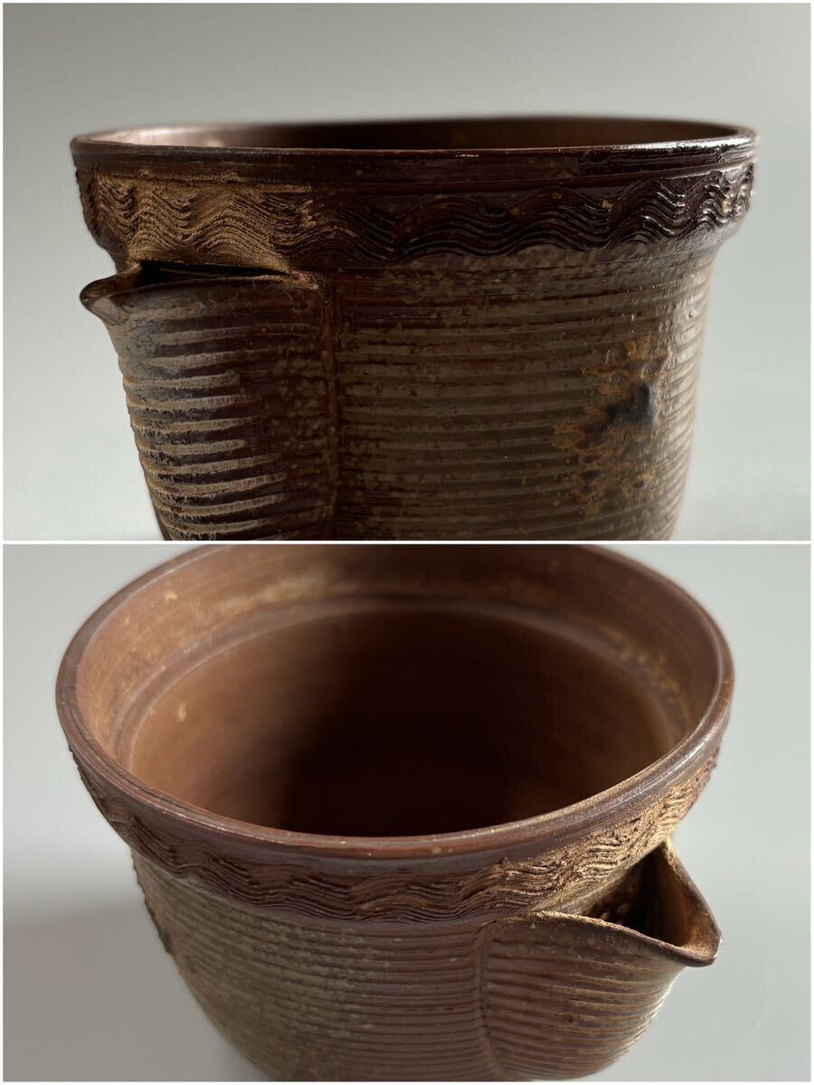 [.]. tea utensils Bizen . bamboo mountain . bin small teapot tea utensils 