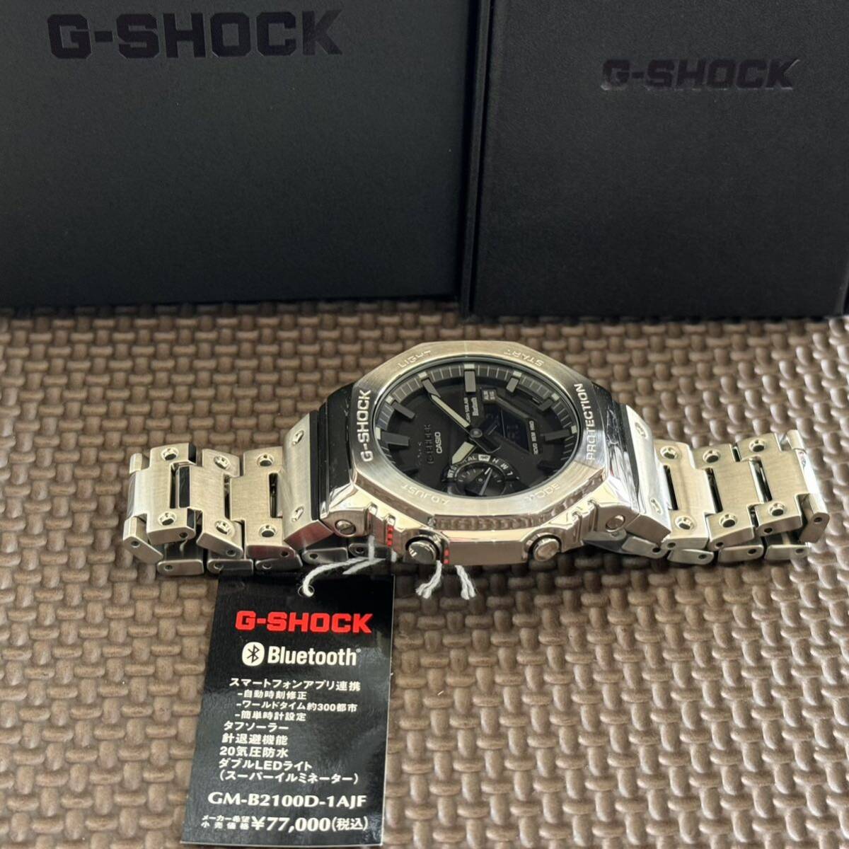 新品 未使用 カシオ 国内正規品 G-SHOCK GM-B2100D-1AJF フルメタル ソーラー カシオーク 耐衝撃 腕時計 Bluetooth メーカー保証 タグ付の画像5