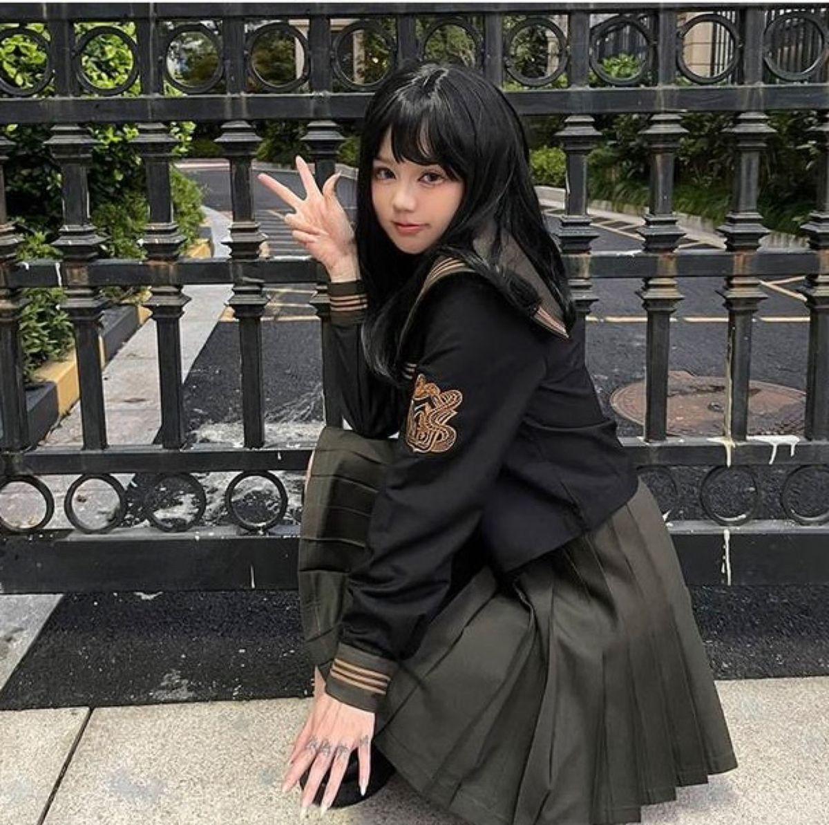 セーラー服 コスプレ 森ガール 女子制服 学園風 茶色襟 金色 三 セーラー服 コスプレ 森ガール 女子制服 学園風 茶色襟 金色 三