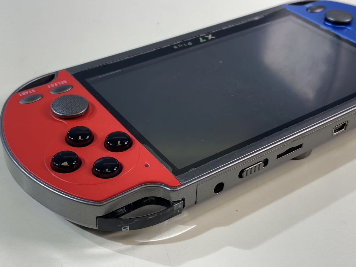 * operation verification ending X7 Plus emulator portable game machine compact small size Mini red secondhand goods Junk present condition goods control TO327