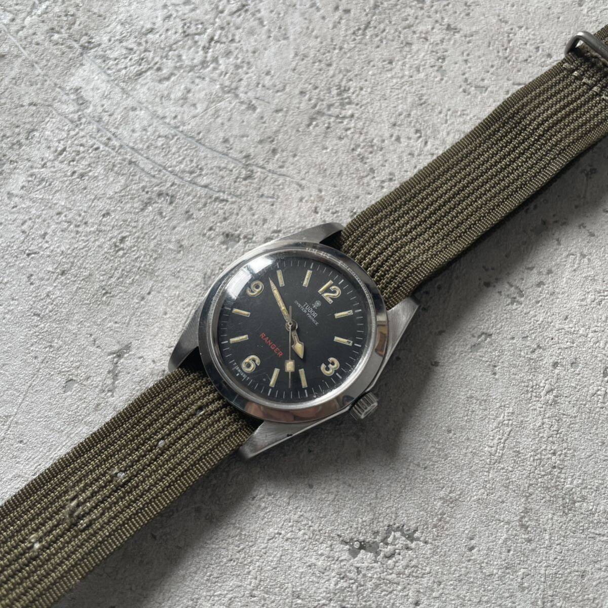 TUDOR チュードル RANGER 赤レンジャー 90800 小薔薇 自動巻き RRL NATOベルトの画像1