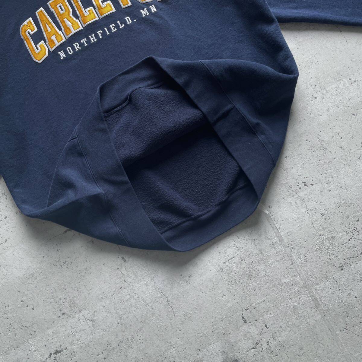 champion チャンピオン カレッジロゴ CARLETON プルオーバー パーカー ネイビー Lの画像6