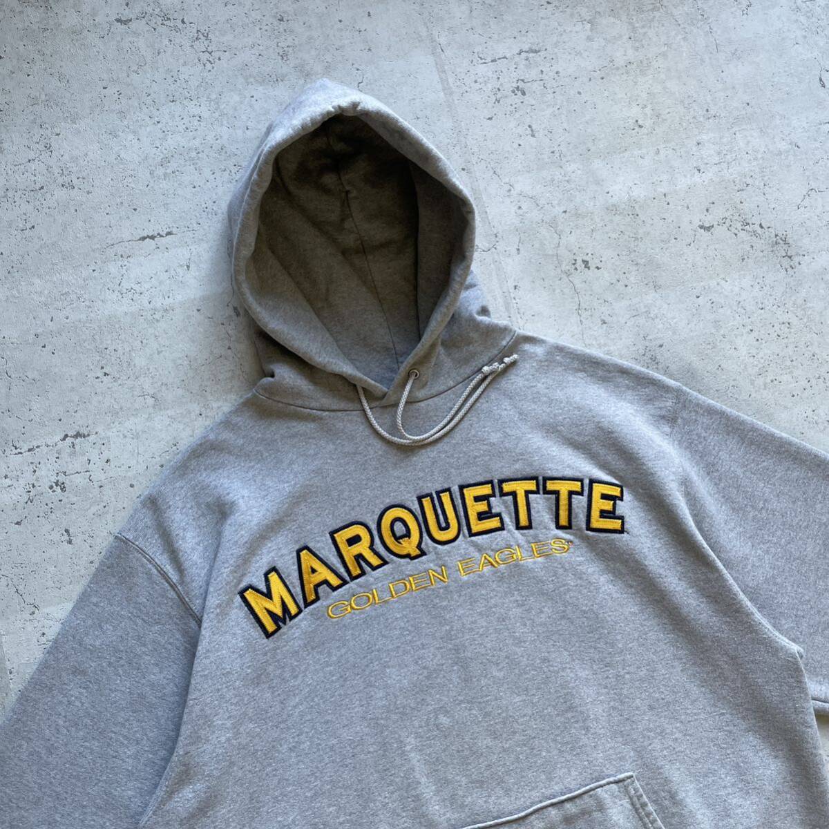 champion チャンピオン カレッジロゴ MARQUETTE プルオーバー パーカー グレー XL_画像3