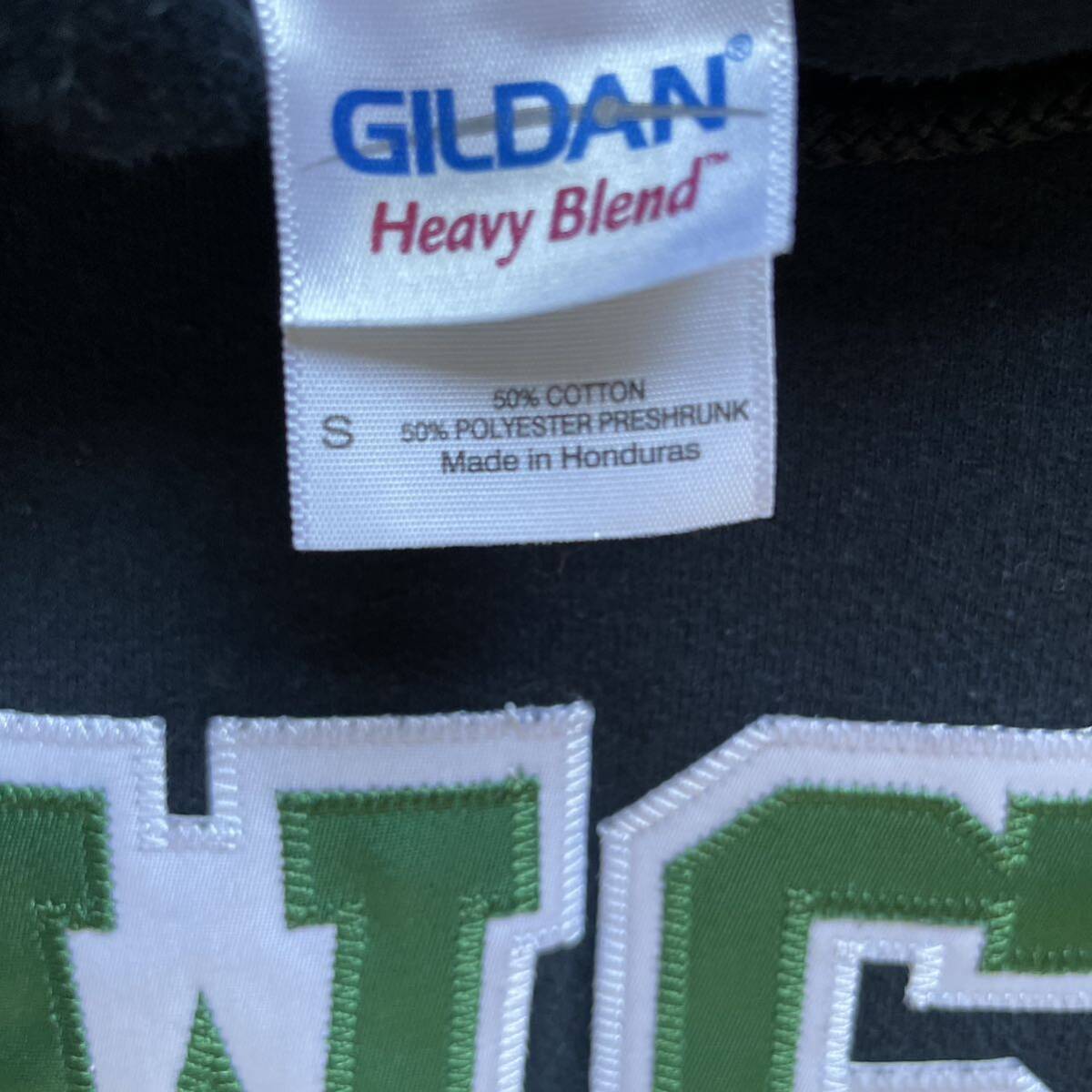 GILDAN ギルダン ヘビーオンス カレッジロゴ TMST プルオーバー パーカー ネイビー Sの画像4