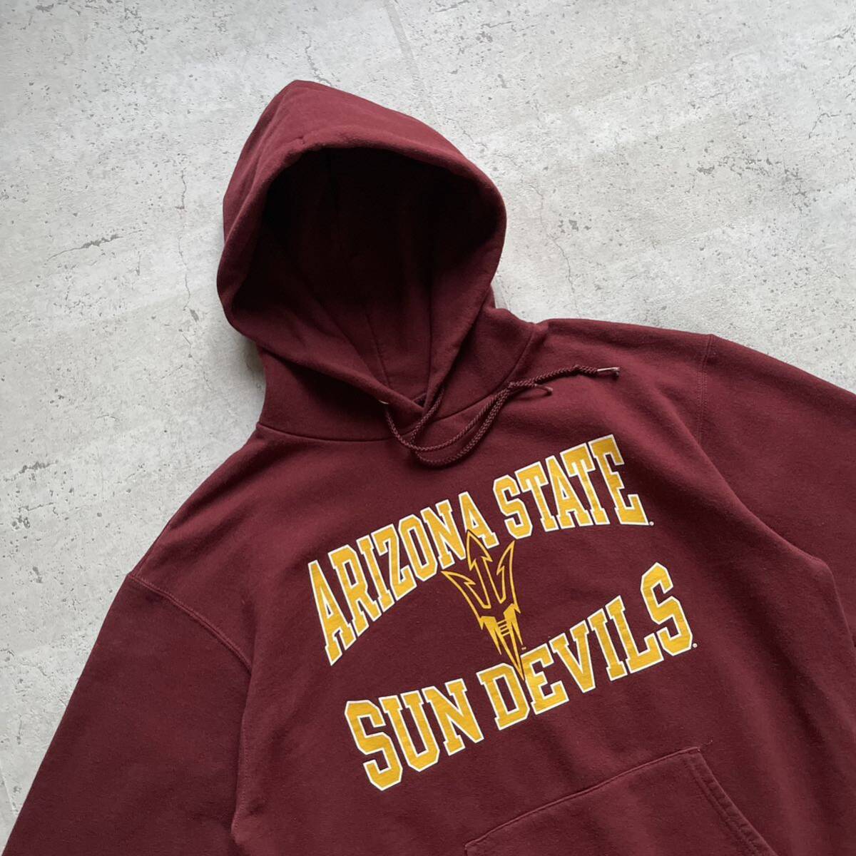 champion チャンピオン カレッジロゴ ARIZONA STATE プルオーバー パーカー ボルドー Mの画像3